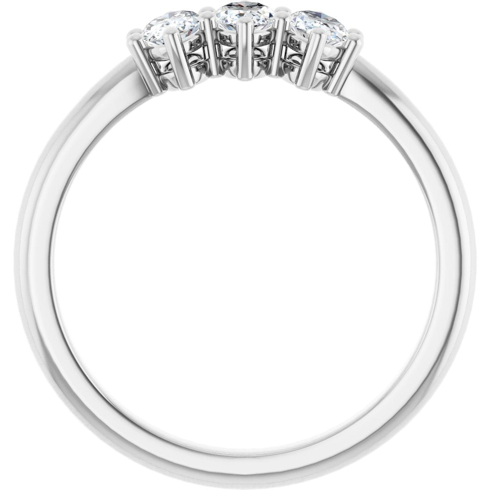 14K White 3/4 CTW Lab-Grown Diamond Anniversary Band