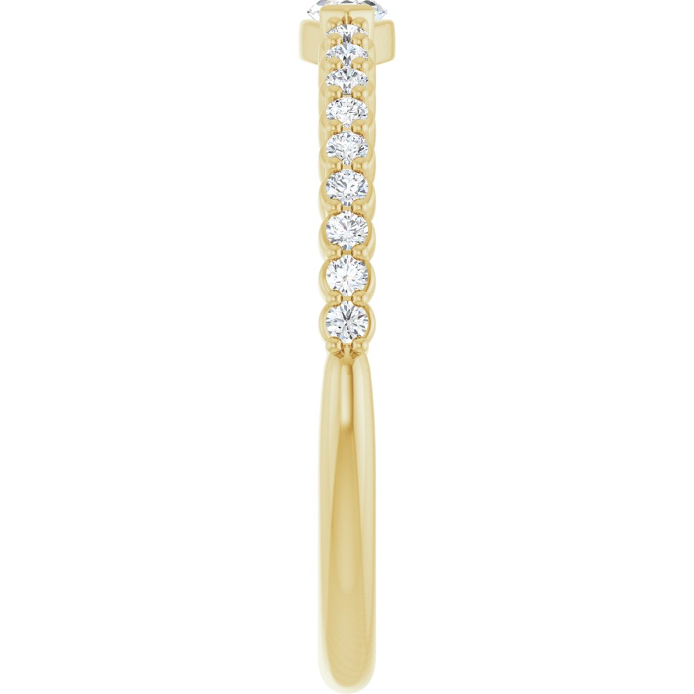 14K Yellow Gold 1/4 CTW Natural Diamond Stackable Ring