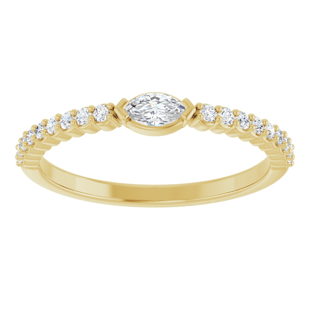 14K Yellow Gold 1/4 CTW Natural Diamond Stackable Ring
