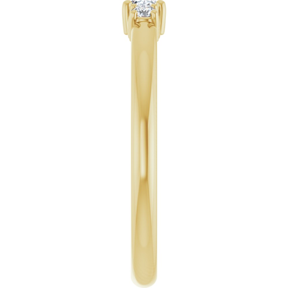 14K Yellow 1/5 CTW Natural Diamond Stackable Ring