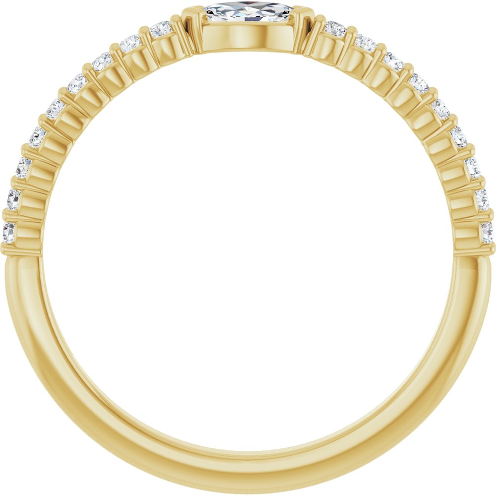 14K Yellow Gold 1/4 CTW Natural Diamond Stackable Ring