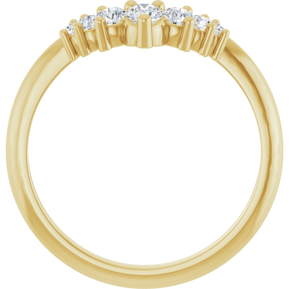 14K Yellow Gold 1/3 CTW Natural Diamond Contour Band