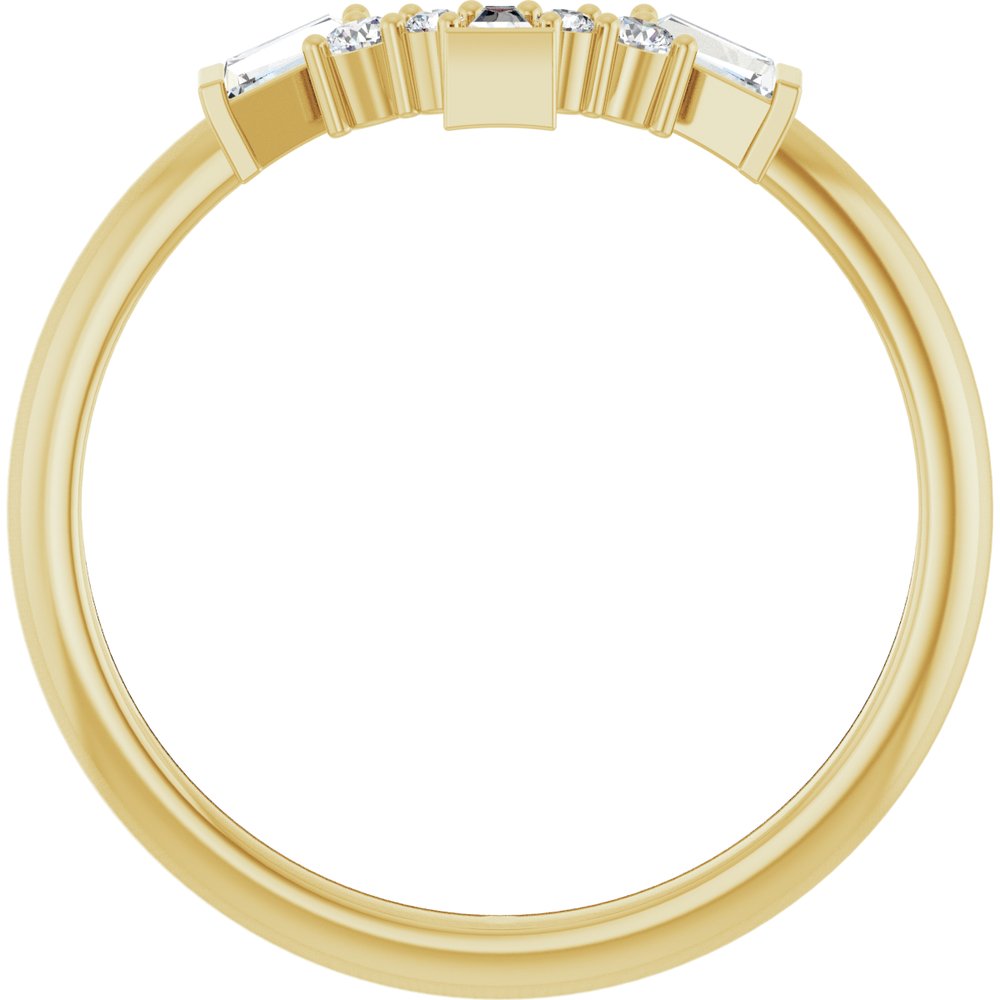 14K Yellow 1/5 CTW Lab-Grown Diamond Contour Band