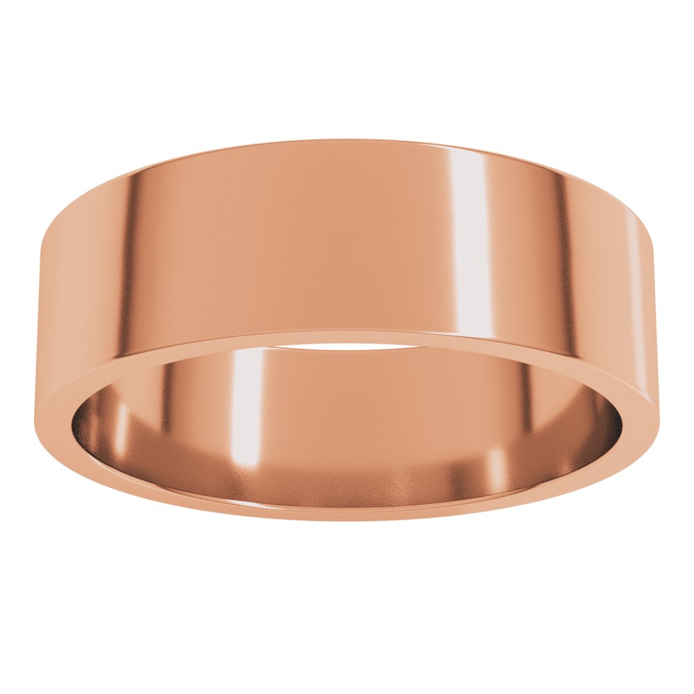 10K Rose 6 mm Flat Band