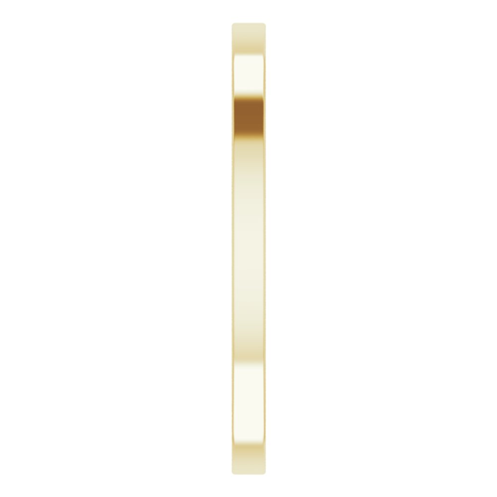 14K Yellow Gold 1.5 mm Flat Band Size 3.5