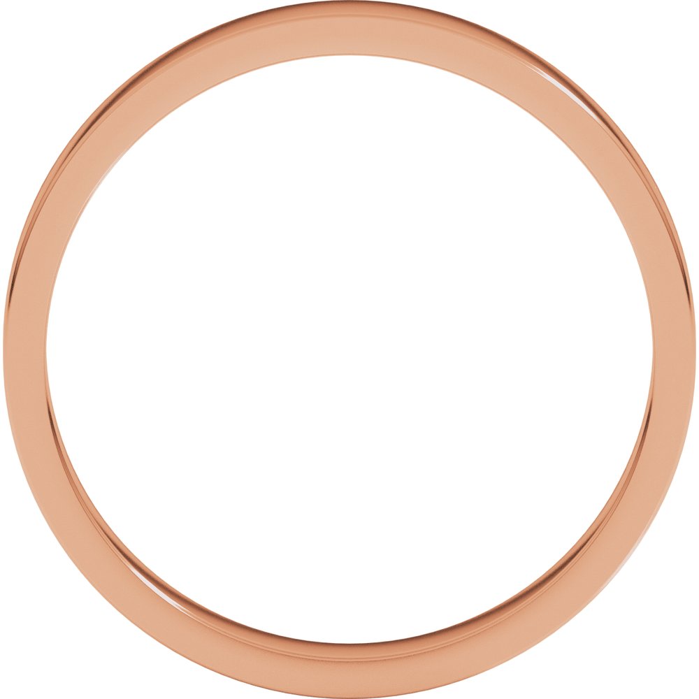 14K Rose 3 mm Flat Band