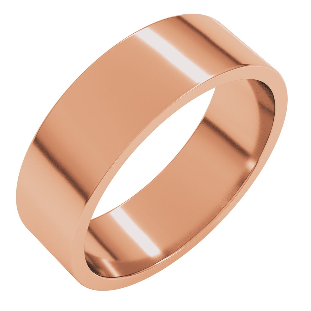 10K Rose Gold 6 mm Flat Band Size 9.5
