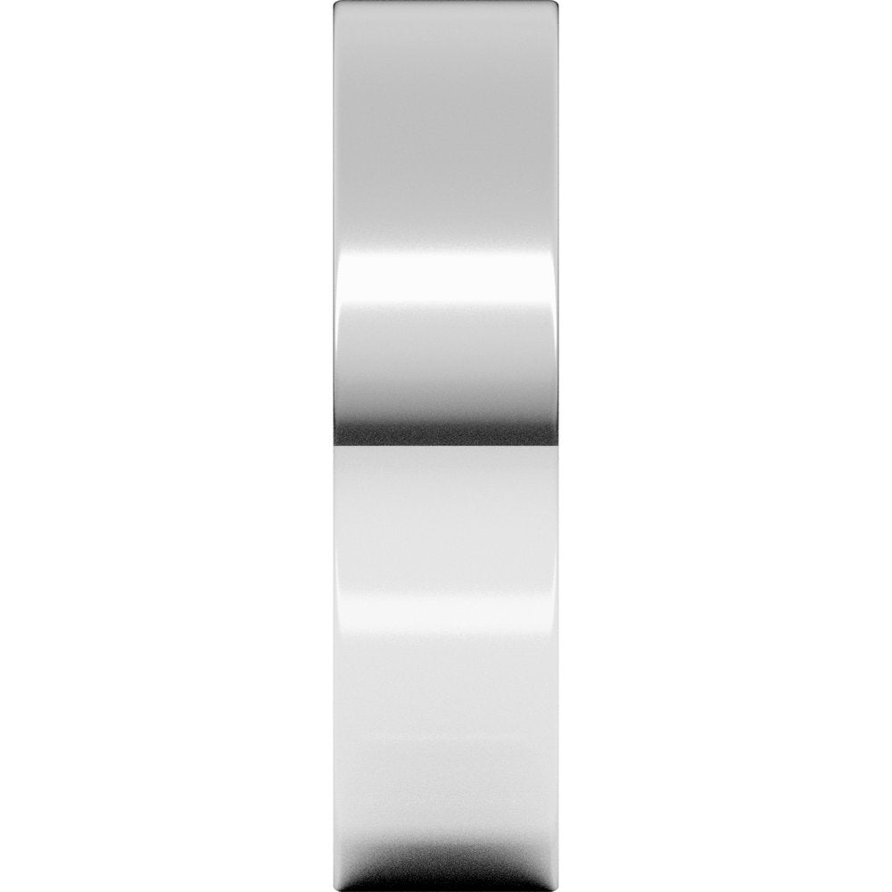 14K White Gold 5 mm Flat Band Size 5