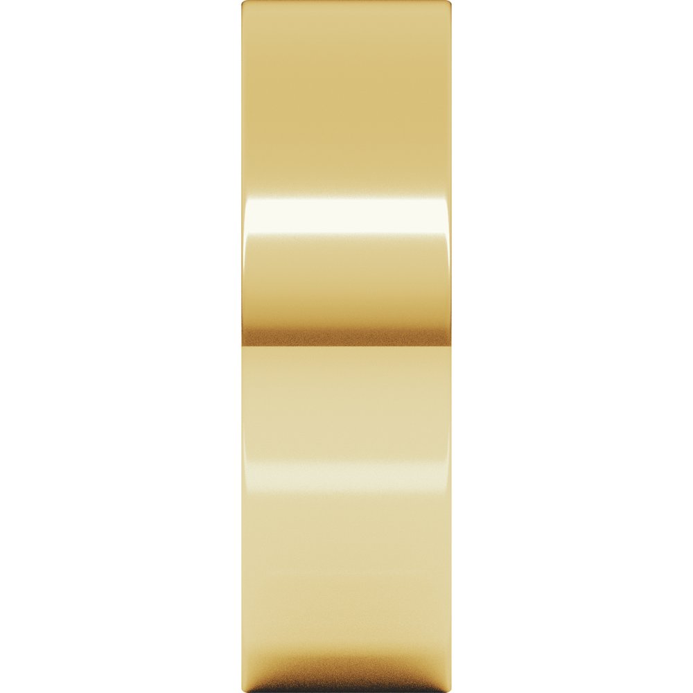 18K Yellow Gold 6 mm Flat Band Size 8