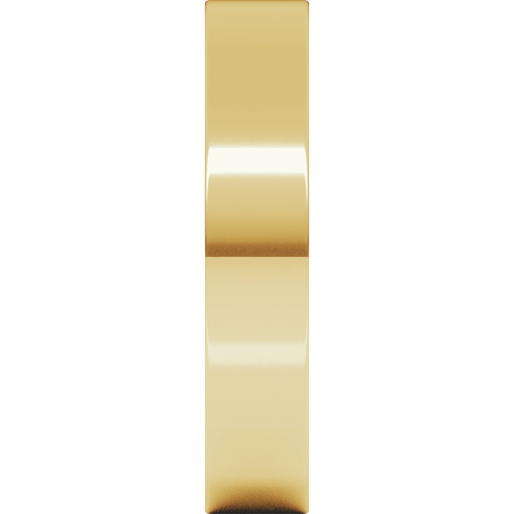 10K Yellow Gold 4 mm Flat Band Size 4.5