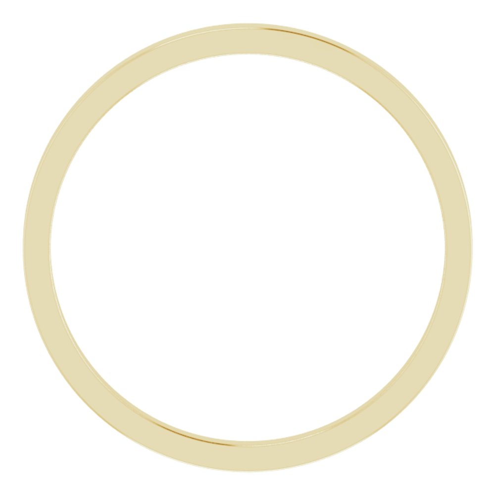 14K Yellow Gold 1.5 mm Flat Band Size 3.5