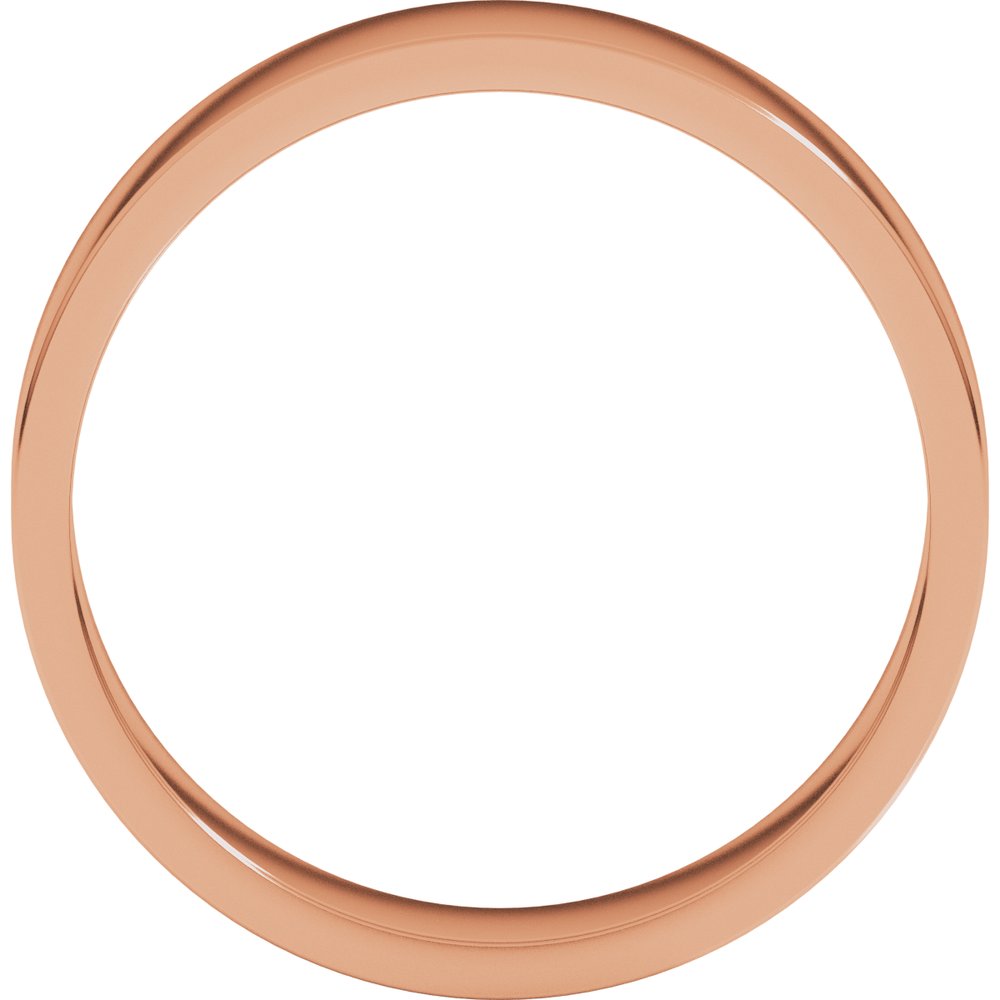 14K Rose 5 mm Flat Band Size 9