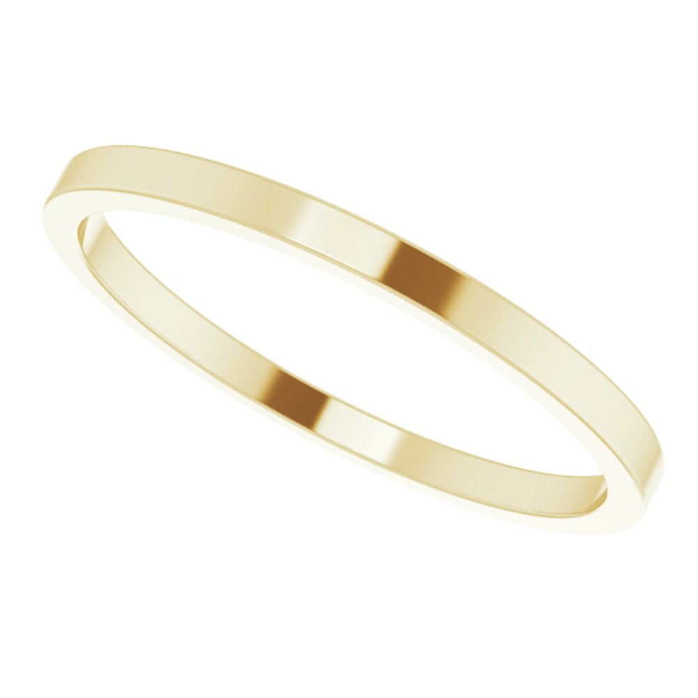 14K Yellow Gold 1.5 mm Flat Band Size 3.5