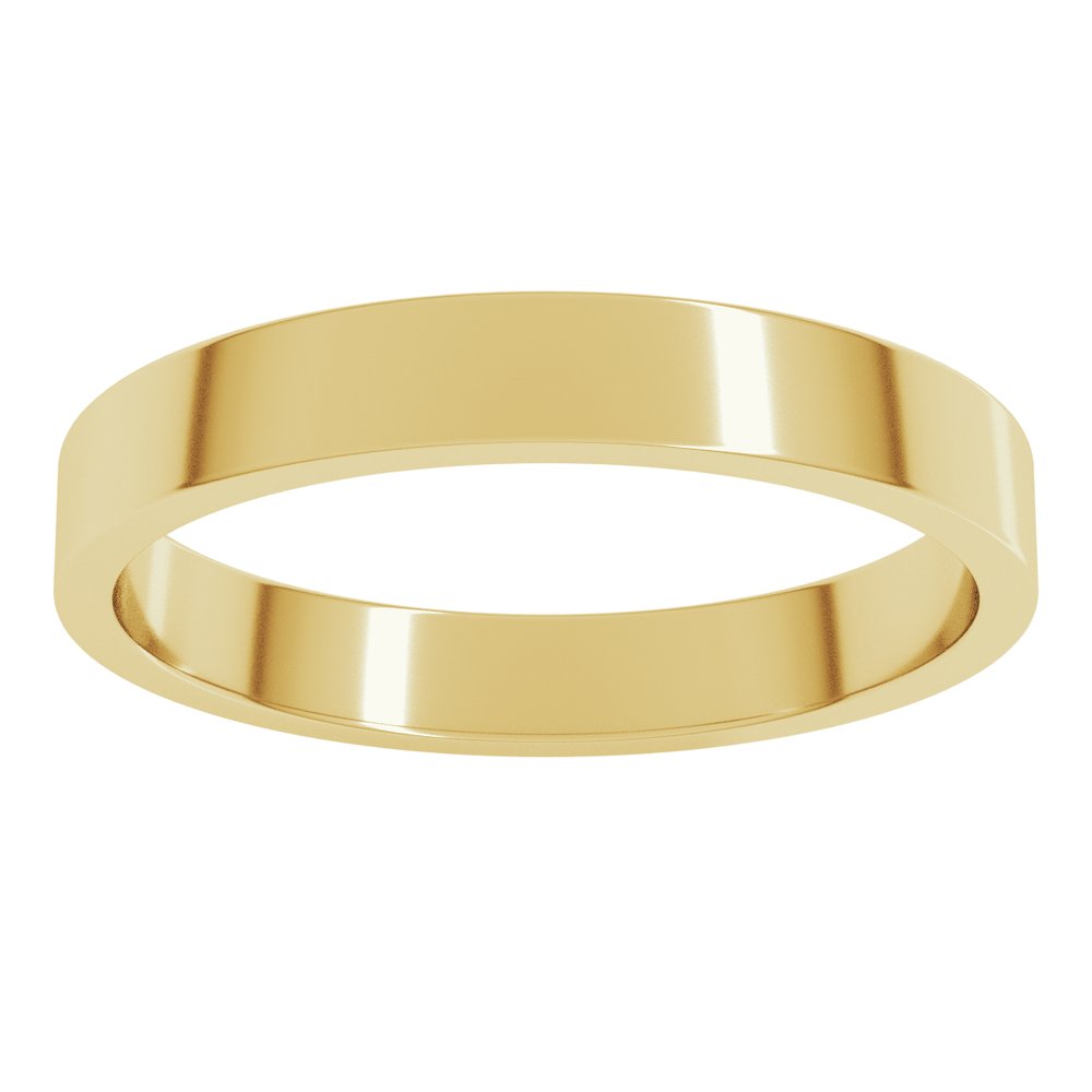 14K Yellow Gold 3 mm Flat Band Size 4
