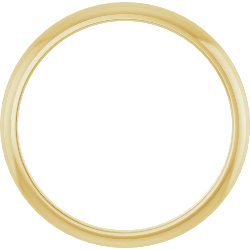14K Yellow Gold 2.5 mm Tapered Half Round Band Size 7