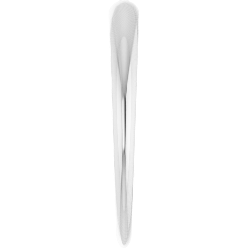 14K White Gold 2.5 mm Tapered Half Round Band Size 8