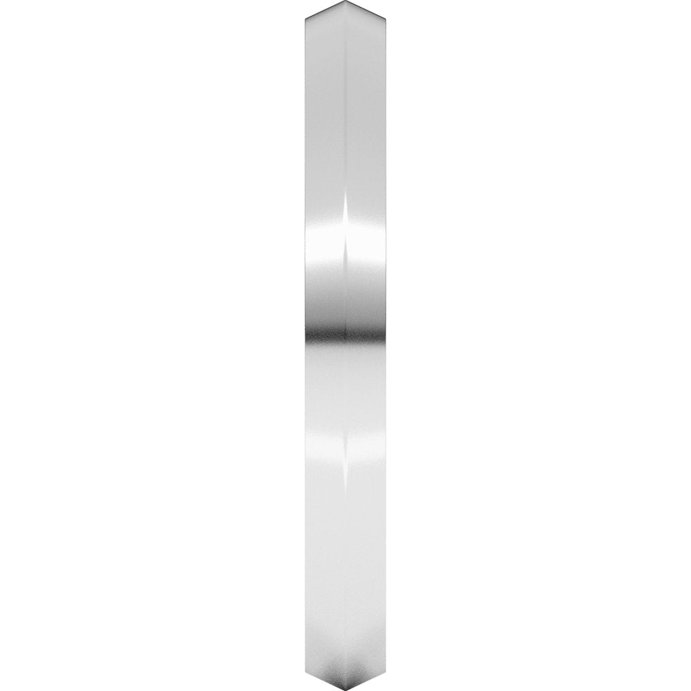 14K White Gold 2.5 mm Comfort-Fit Knife Band Size 9