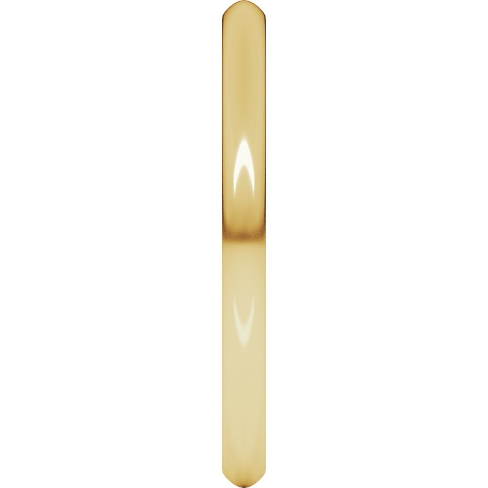 18K Yellow Gold 2 mm Heavyweight Comfort-Fit Half Round Band Size 5