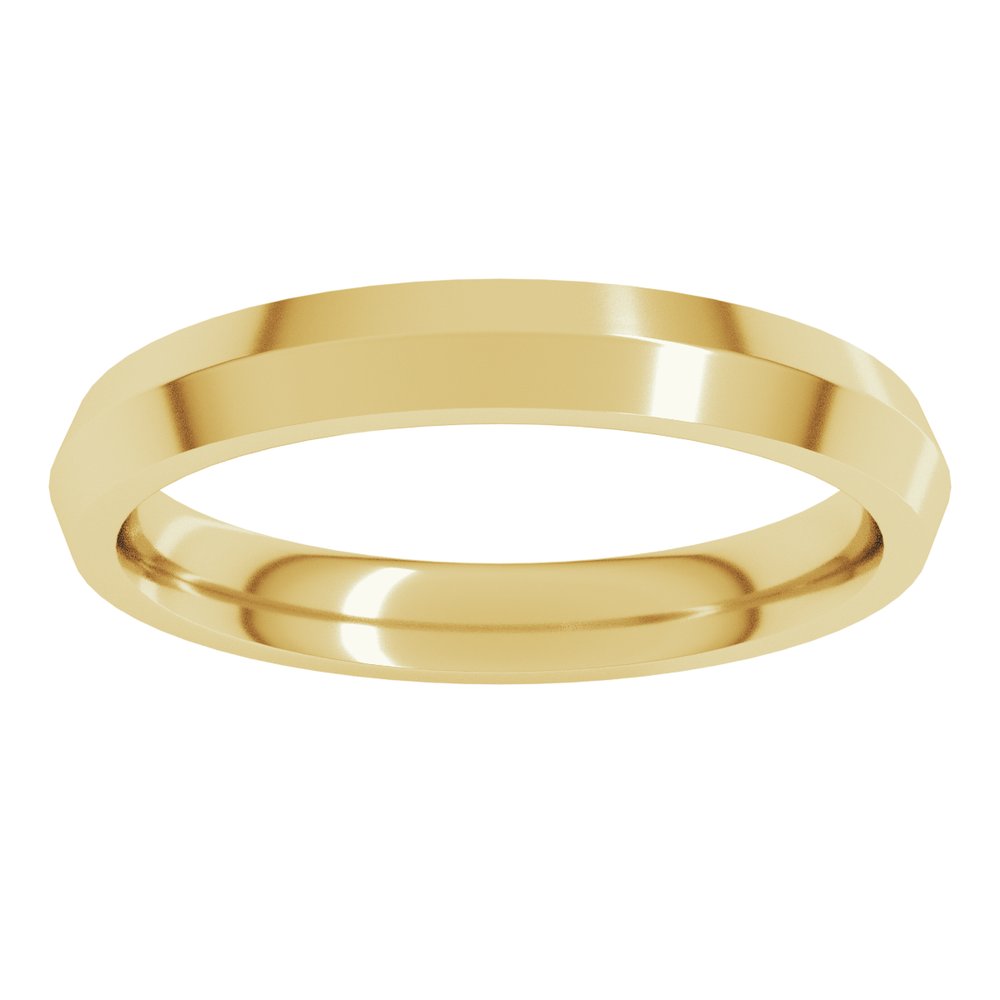 14K Yellow 3 mm Comfort-Fit Knife Band Size 6.5