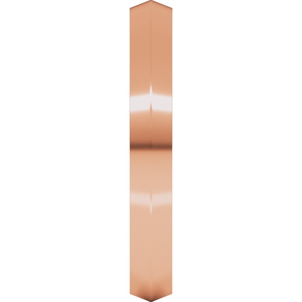 14K Rose 3 mm Knife Edge Comfort Fit Band Size 7