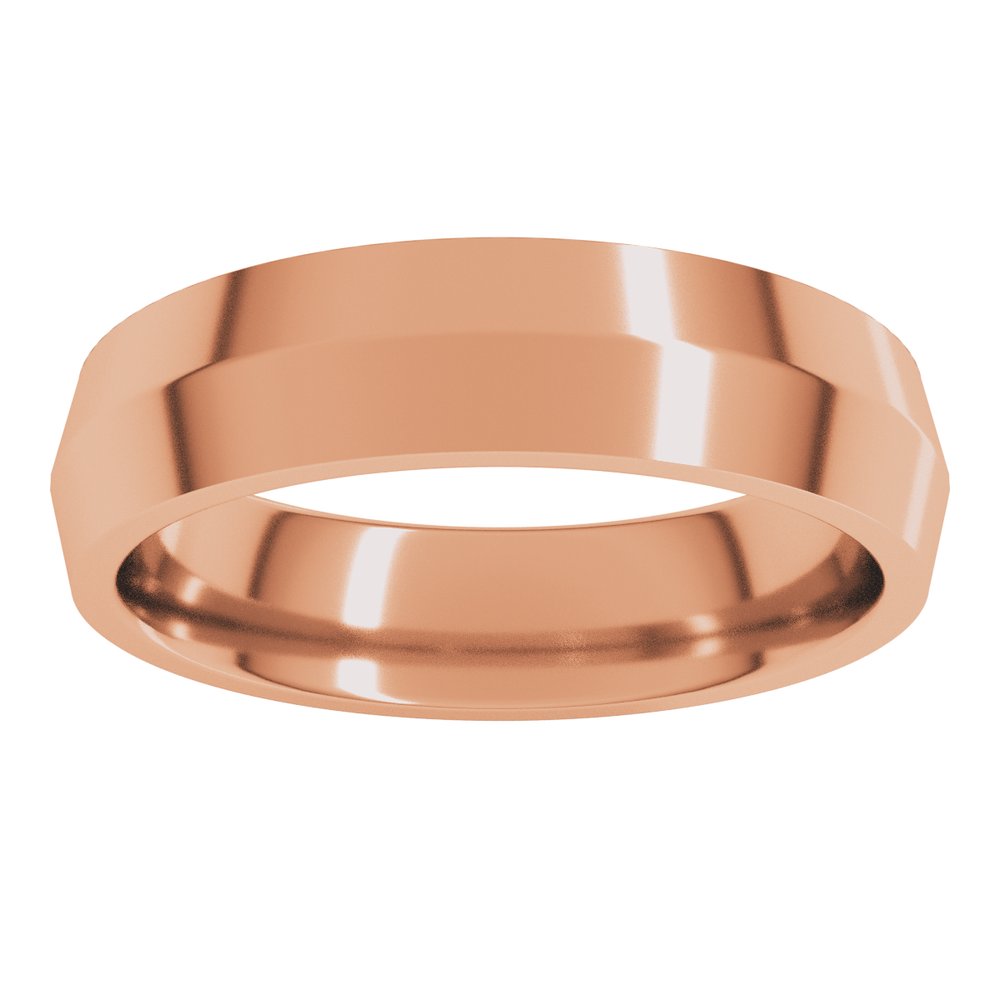 10K Rose 4 mm Knife Edge Comfort Fit Band Size 10