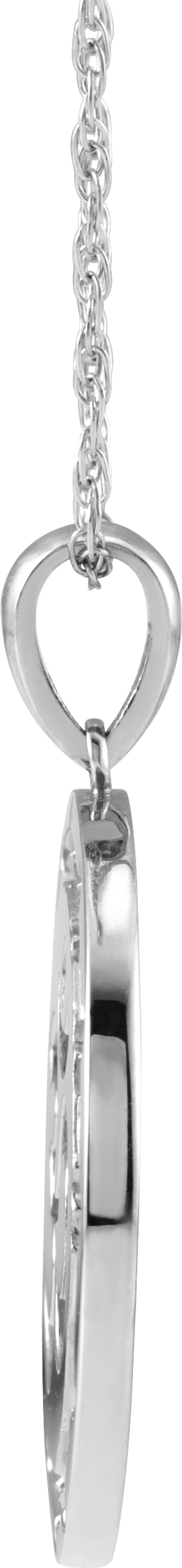 Sterling Silver Om 18" Necklace