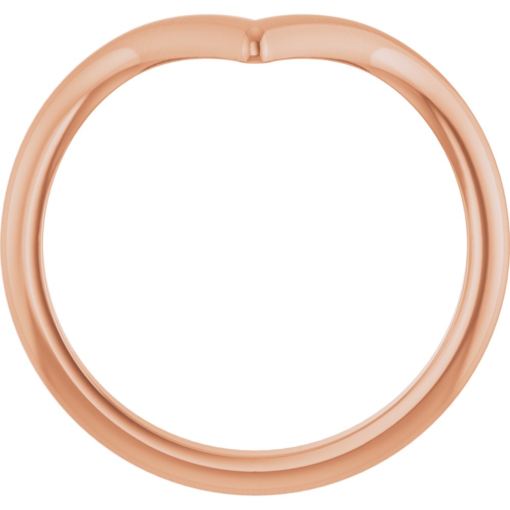 14K Rose Gold Contour Band