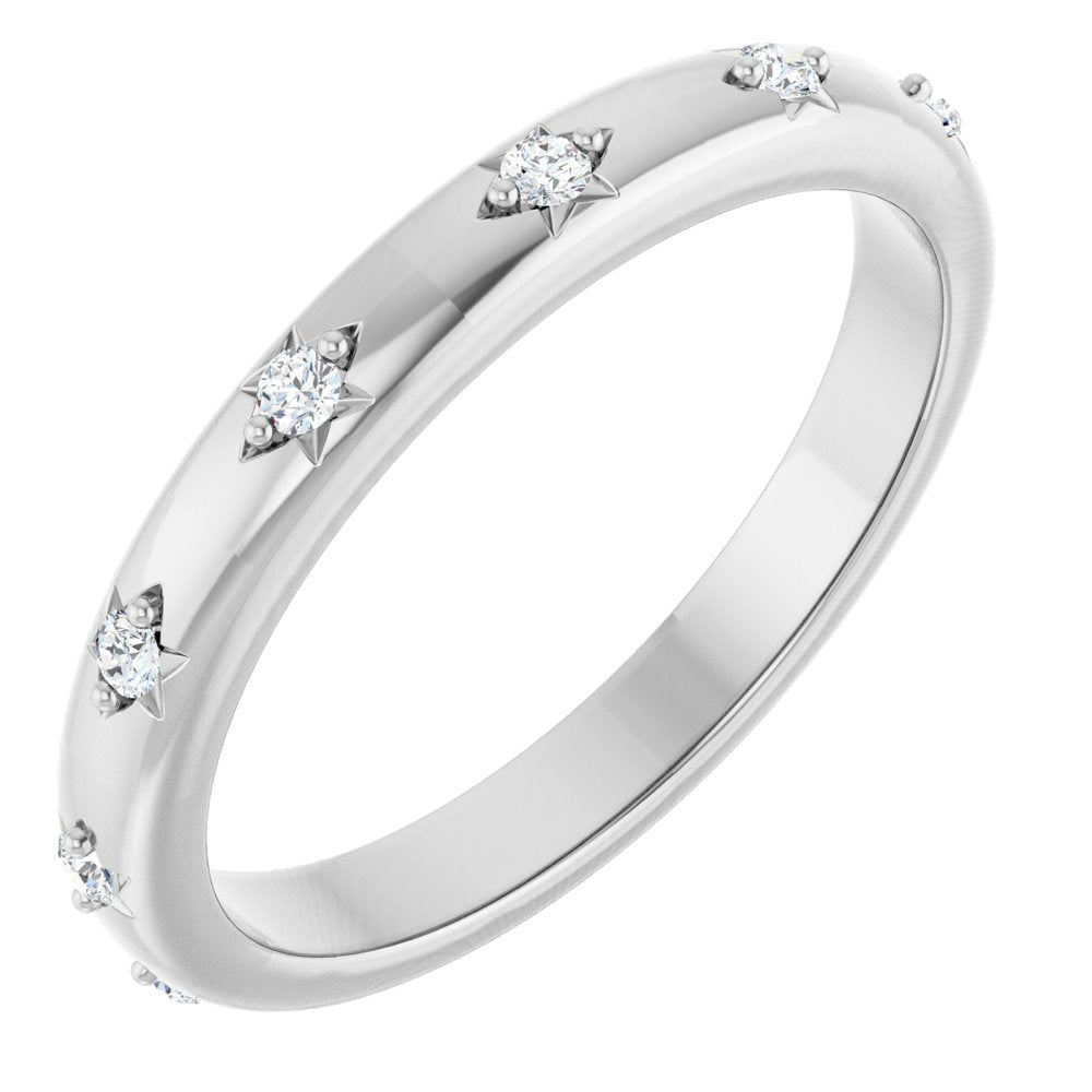14K White Gold .07 CTW Lab-Grown Diamond Eternity Band Size 7