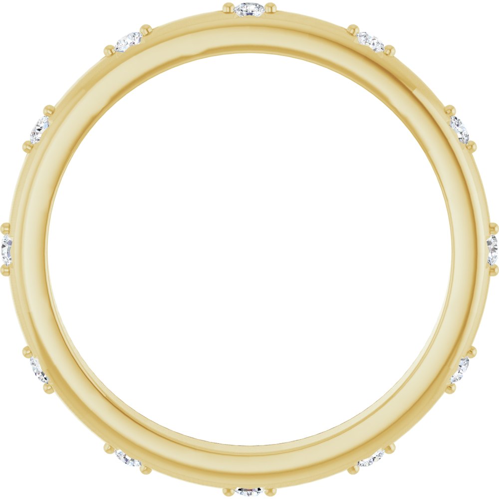 14K Yellow Gold 1/10 CTW Lab-Grown Diamond Eternity Band Size 6