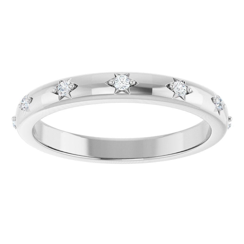 14K White Gold .07 CTW Lab-Grown Diamond Eternity Band Size 7