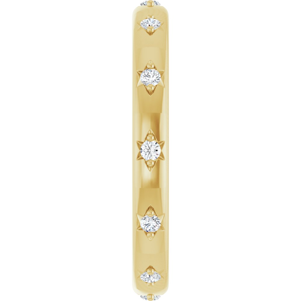 14K Yellow 1/6 CTW Natural Diamond Eternity Band Size 7