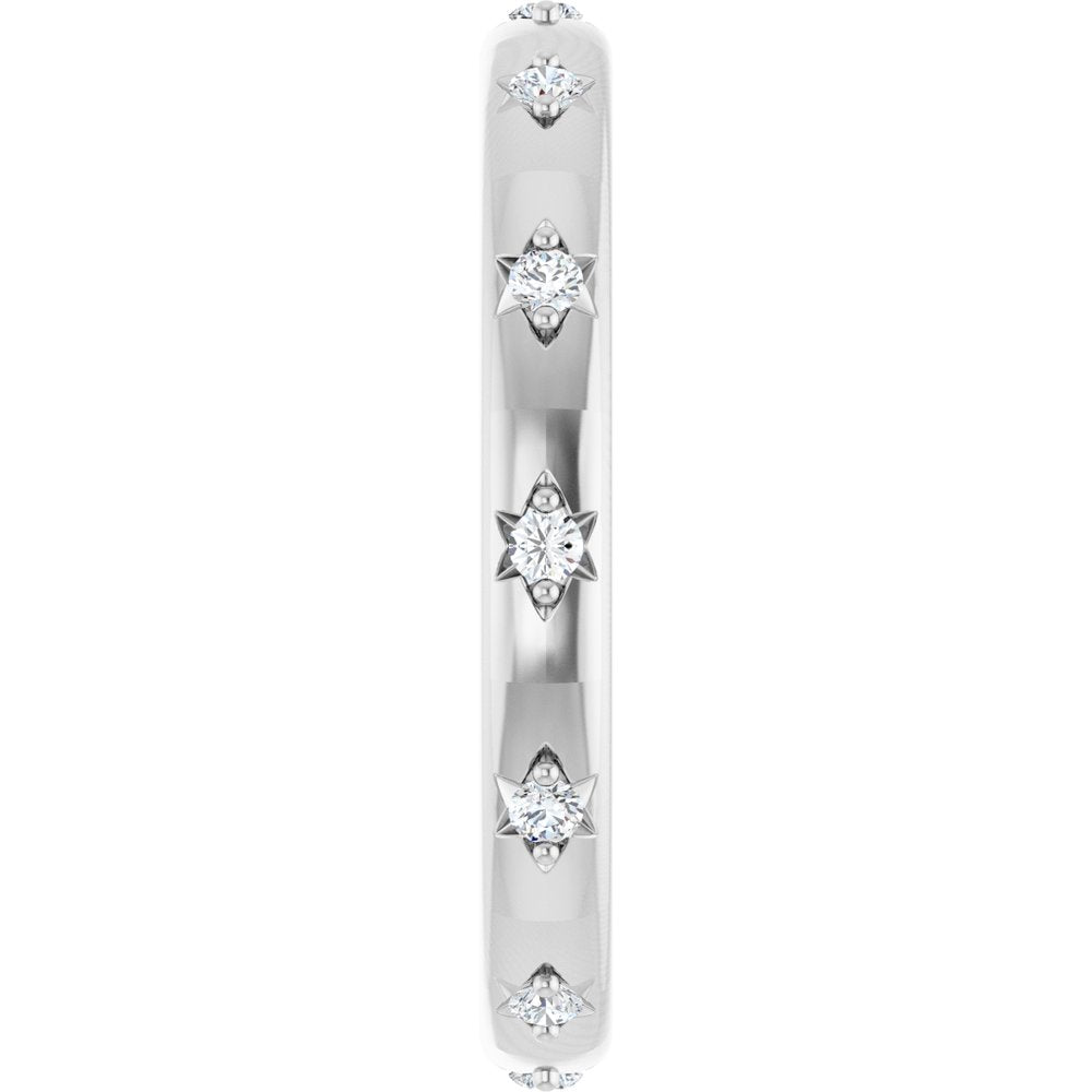14K White Gold .07 CTW Lab-Grown Diamond Eternity Band Size 7