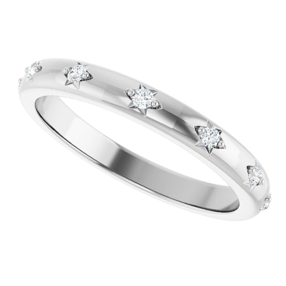 14K Yellow Gold 1/10 CTW Lab-Grown Diamond Eternity Band Size 6
