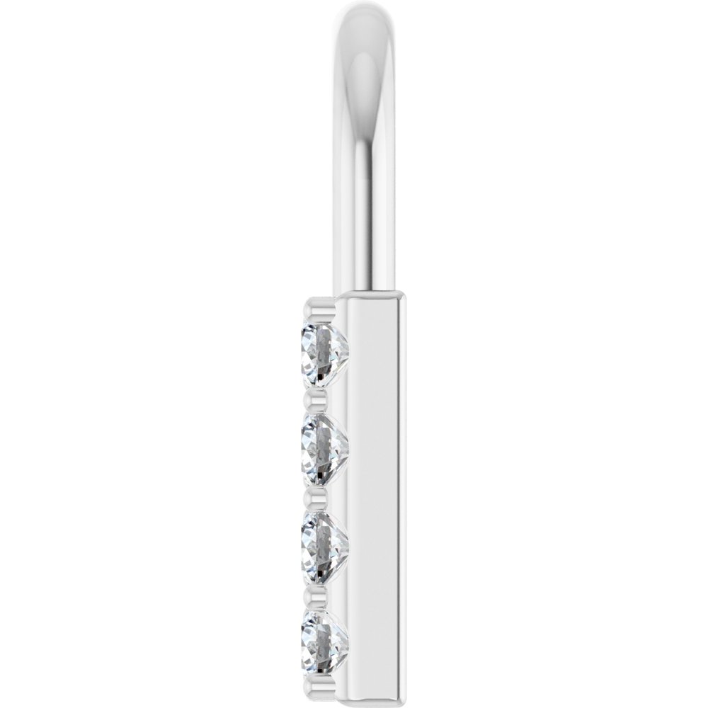 14K White 1/2 CTW Natural Diamond Lock Pendant