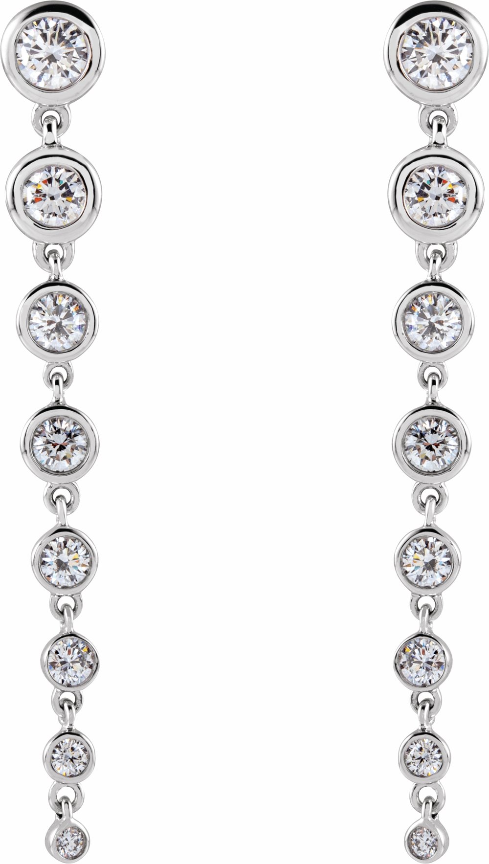 14K White Gold 1 3/4 CTW Lab-Grown Diamond Earrings