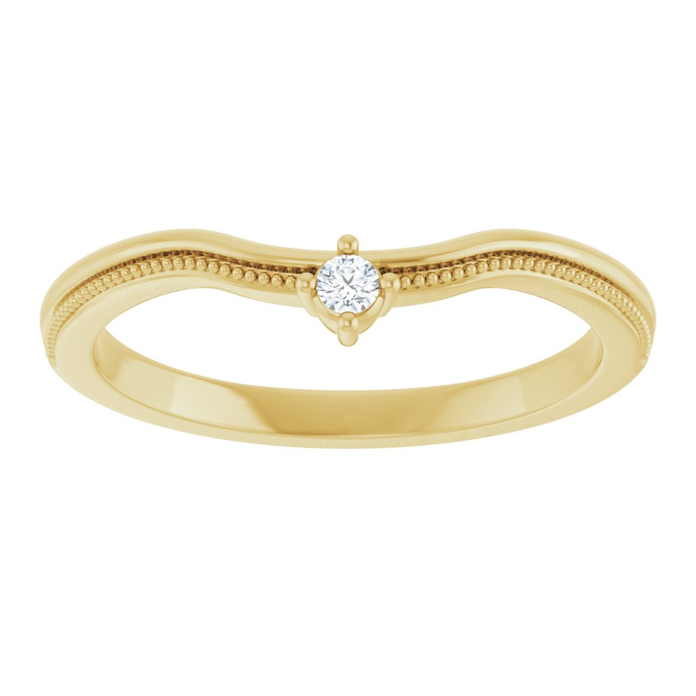 14K Yellow Gold .03 CTW Natural Diamond Contour Band