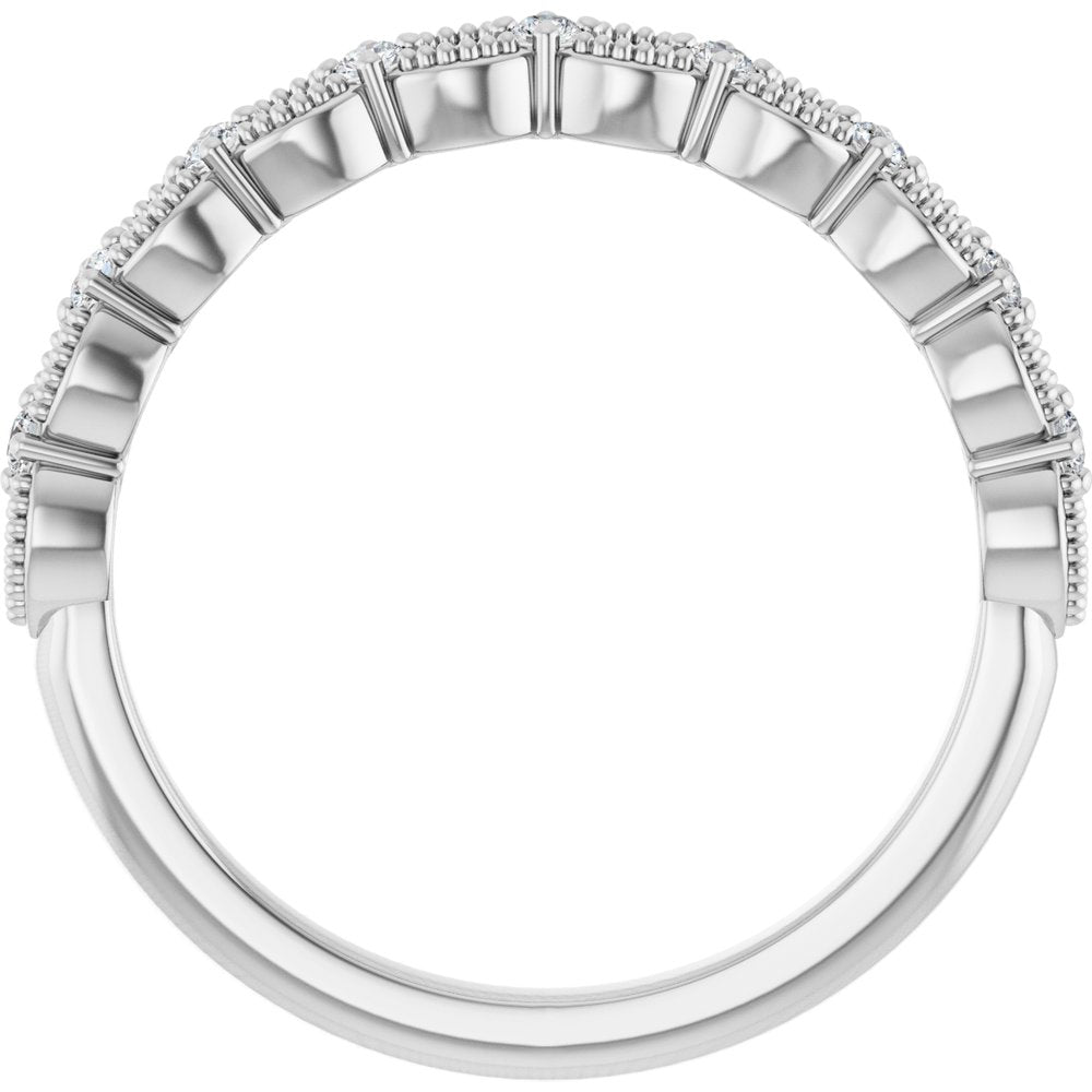 14K White Gold 1/8 CTW Natural Diamond Anniversary Band