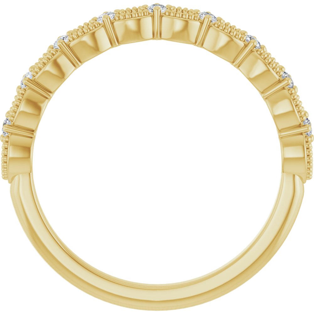 14K Yellow Gold 1/8 CTW Lab-Grown Diamond Anniversary Band
