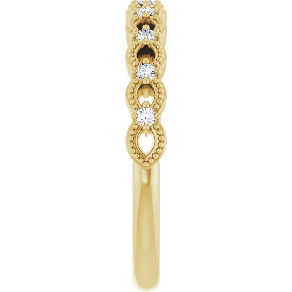 14K Yellow Gold 1/8 CTW Lab-Grown Diamond Anniversary Band