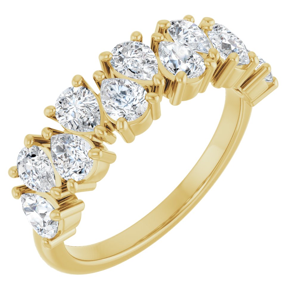 14K Yellow Gold 1 1/2 CTW Lab-Grown Diamond Anniversary Band