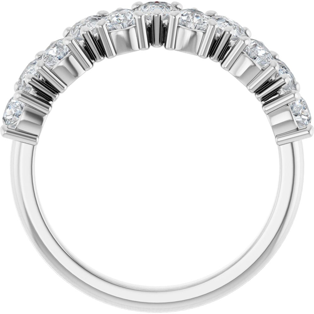 14K White Gold 1 1/2 CTW Lab-Grown Diamond Anniversary Band