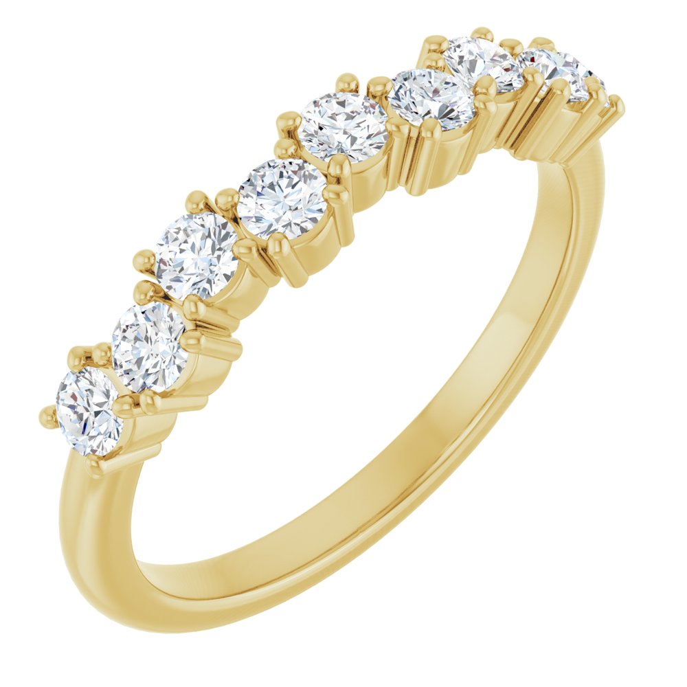 14K Yellow Gold 2.5 mm Round Anniversary Band Mounting