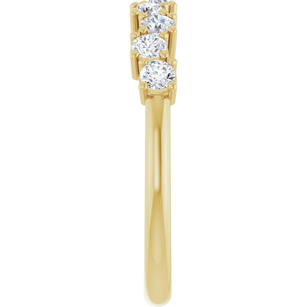 14K Yellow Gold 2.5 mm Round Anniversary Band Mounting