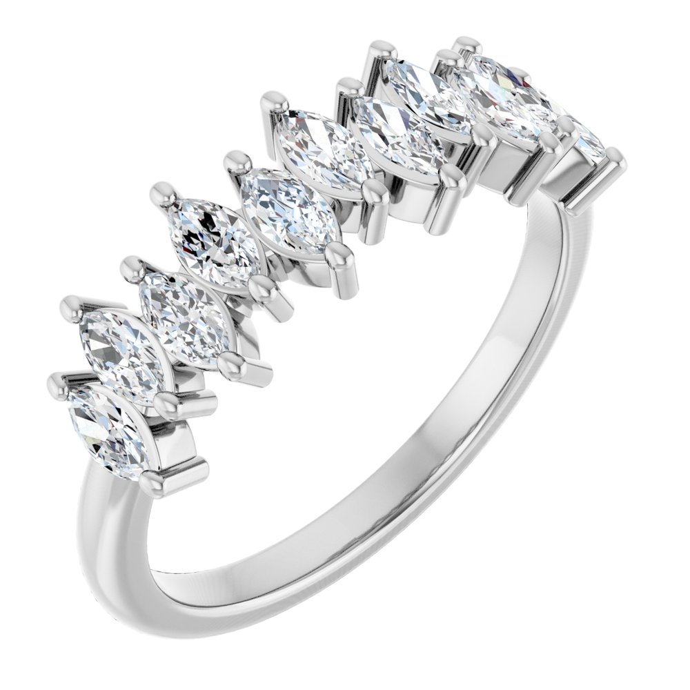 14K White Gold 3/4 CTW Lab-Grown Diamond Anniversary Band