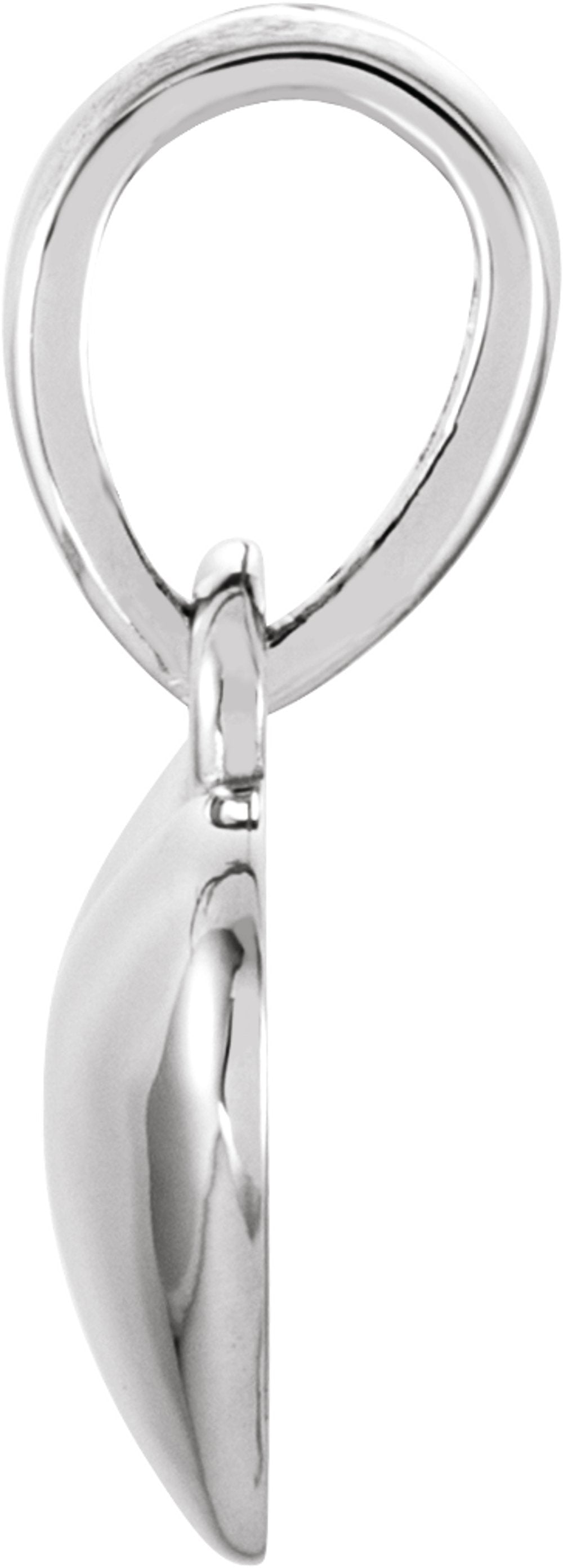 Sterling Silver .03 CT Natural Diamond Heart Pendant