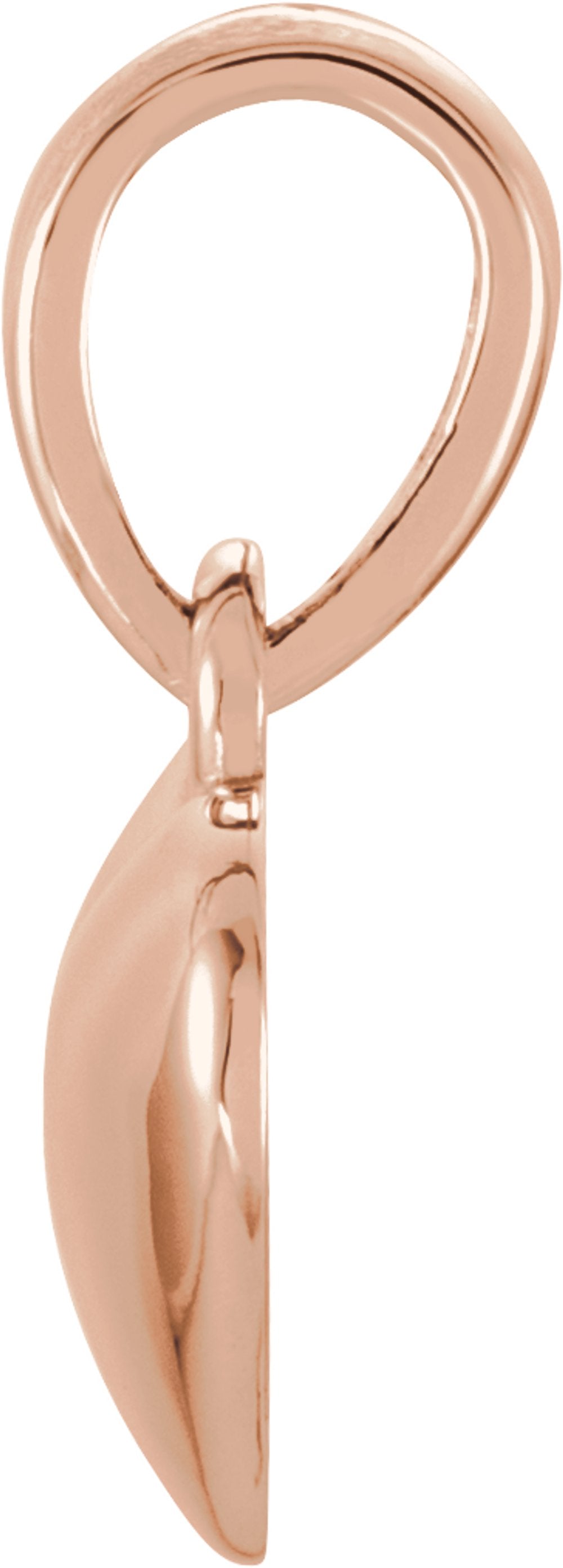 14K Rose .03 CT Natural Diamond Heart Pendant