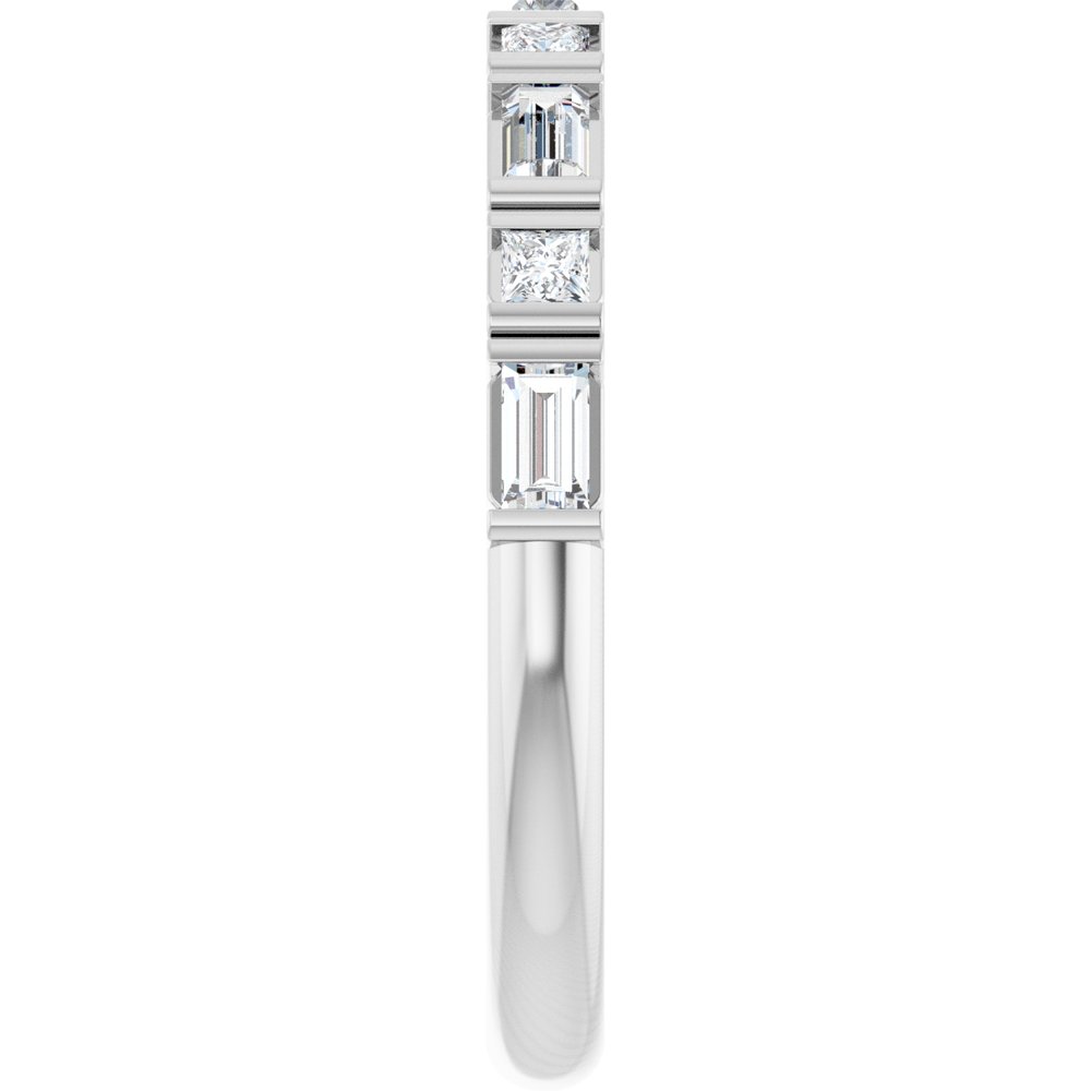 14K White Gold 3/8 CTW Natural Diamond Anniversary Band