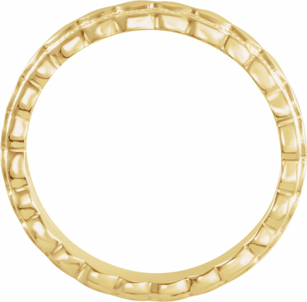 14K Yellow Gold 2.9 mm Textured Band Size 6