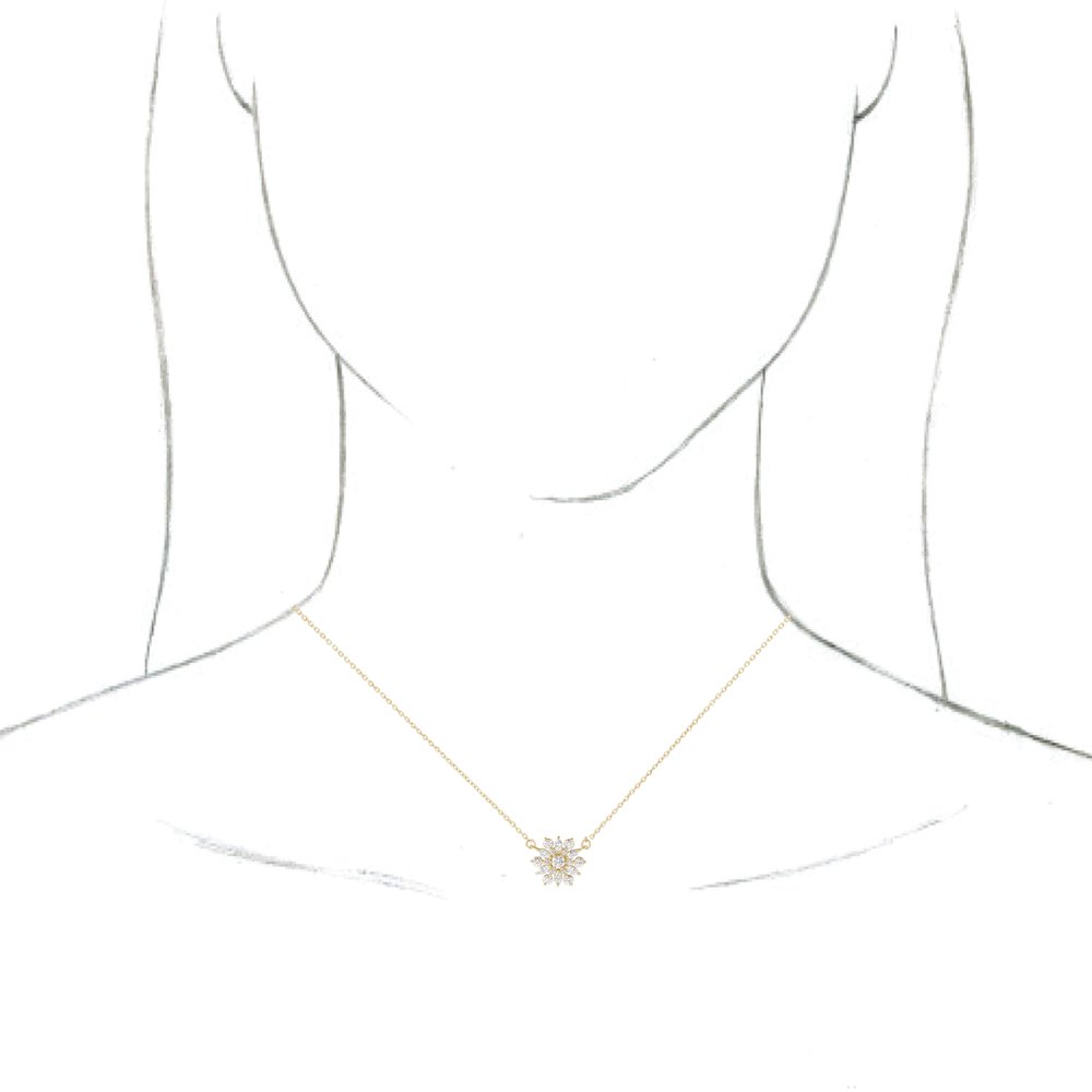 14K Yellow 1/2 CTW Natural Diamond Vintage-Inspired 18" Necklace