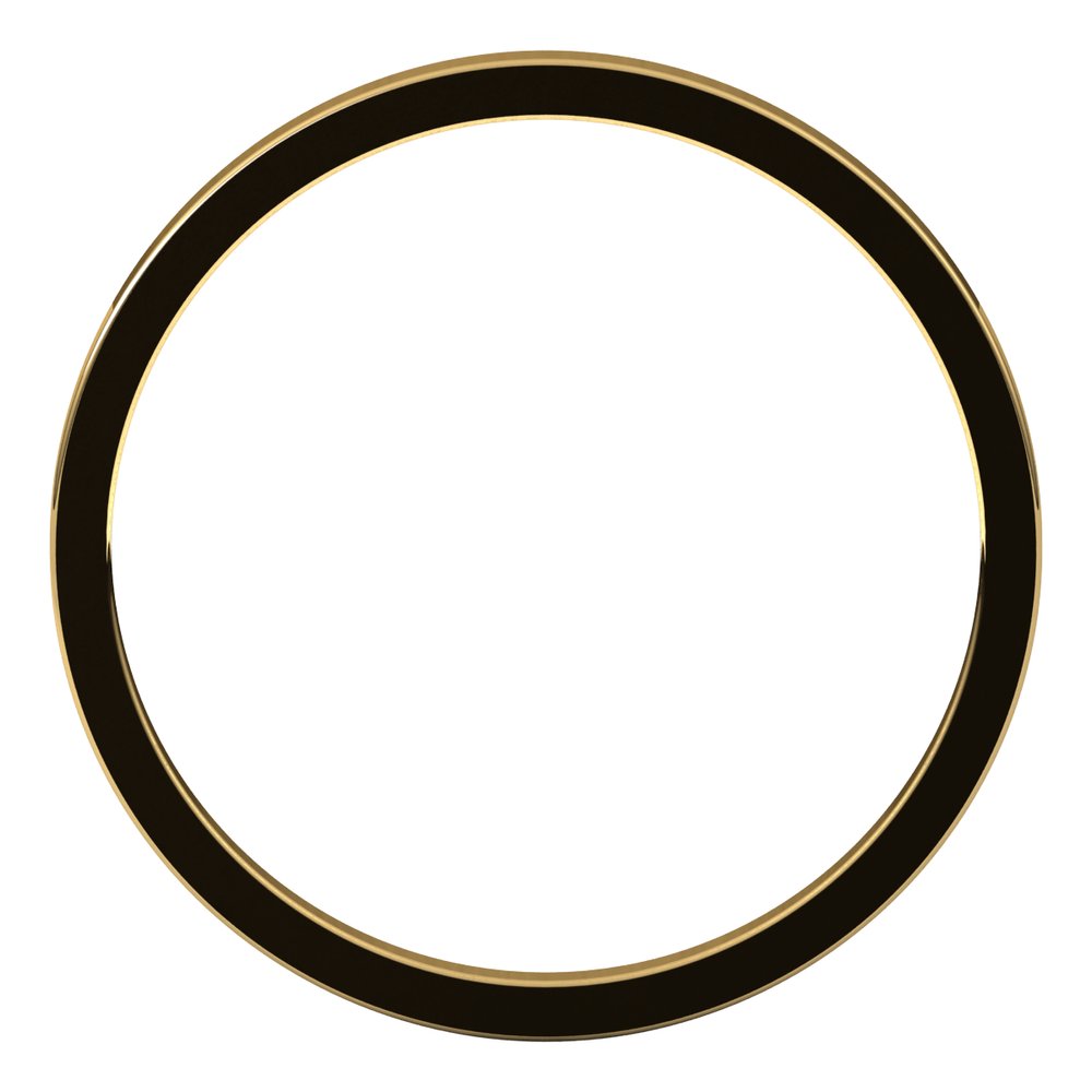 18K Yellow 1.5 mm Flat Band Size 7